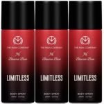The Man Company Limitless Body Spray for Men – 150ml | Premium Long-Lasting Fragrance | Your Travel Buddy – Pack of 3