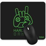 Tizum Mouse Pad – Computer Mouse Mat with Anti-Slip Rubber Base & Smooth Mouse Control with Spill-Resistant Surface for Laptop, Notebook, MacBook Pro, Gaming Computer (9.4 * 7.9 Inches), Alpha