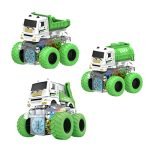 Jack Royal Friction Gear Sanitation Engine Tanker Toy with Flashing Lights, Best Gift for Boys and Girls Above 2 Years Old (2PC)