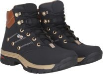 Joggesko Solid Boots For Men(Black)
