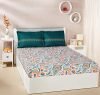 Amazon Brand – Solimo Paisley Preen 144 TC 100% Cotton Double Bedsheet with 2 Pillow Covers, Green and Orange