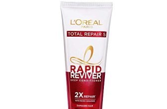 L’Oreal Paris Deep Conditioner, With Micro-Ceramides, Intensly Repairs Damaged Hair, Rapid Reviver Total Repair 5 Deep Conditioner, 180Ml