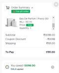 Deal : Two Perfumes at Just Rs.191Add 1 Eau De Parfum | Pravý (50 ML) : Add any other perfume less than Rs. 2000 in the link given : Use coupon code : GALA4. Proceed with payment and pay.Add Rs.1799 For Max Benefit.