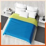 Bathla Siesta ELVA Reversible Microfiber Comforter/Blanket/Quilt/Duvet for Home with Ultra-Soft Fabric Cover & Siliconised Fill | Double – Blue & Lime – 200 GSM