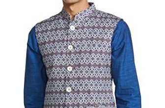 Ethnix By Raymond Men’S Cotton Waist Coat (Rtua00055-B5_Medium Blue_92)
