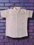 Shahbazcreation Men Striped Casual Pink Shirt