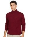 Amazon Brand – Symbol Men’s Acrylic FS Turtle Neck Sweater Pullover (SWR-SY-AW21-06_Red Melange_L)