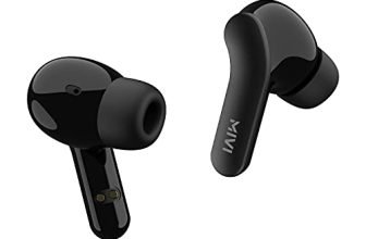 Mivi Duopods A25 Bluetooth Truly Wireless In Ear Earbuds With Mic With 40Hours Battery, 13Mm Bass Drivers & Made In India. With Immersive Sound Quality, Voice Assistant, Touch Control (Black)