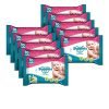 Supples Baby Wet Wipes Travel Pack With Aloe Vera And Vitamin E -10 Wipes/Pack (Pack Of 10)