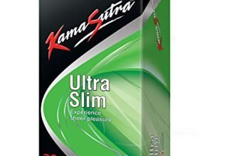 Kamasutra Ultra Slim Condoms For Men – 20 Count I Thin Condoms For Closer Feel