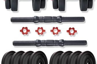Bullar Adjustable Dumbbells Set 8 Kg To 20 Kg With Pair Of Dumbbell Rods And Pvc Weight Plates (8 Kg)