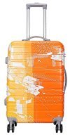 Coolife Swisslite (Size-24 Inch) Hardsided Printed Polycarbonate Luggage Trolley Bag (Colour: Orange)