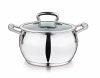 Gobble 3L Impact Bonded Stainless Steel Belly Casserole With Glass Lid