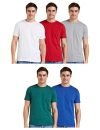 Amazon Brand – Symbol Men’S Solid Regular Fit T-Shirt (Pack Of 5) (Aw17Plpo5-4_Multicolor13 S)