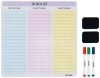 Amazon Brand – Solimo Magnetic Erase Board | Daily Planner for Fridge with Markers & Duster [12×12 inch]