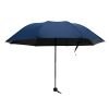 Kuber Industries 3 Fold Manual Umbrella | Windproof, Sunproof & Rainproof | With Polyester Canopy, Sturdy Steel Shaft & Wrist Straps | Easy to Hold & Carry | Umbrella for Women, Men & Kids | Blue