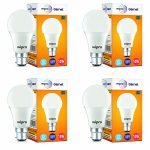 wipro 10W B22D LED Cool Day White Bulb, Pack of 4 (Garnet)