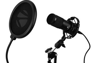 Zebronics Zeb-Lucid Pro Desktop Mount Condenser Microphone With 2M Usb Cable For Computer/Pc, Cardioid Pattern, Metal Body, High Sensitivity, Shock Mount, Plug & Play, Unidirectional, Black