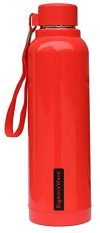 Signoraware Insulated Steel and Outer Plastic Bottle (700ml, Red)
