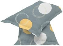 BSB HOME Cotton Pillow Cover/Case Set (2 Pcs) – 18″x28″ inches, Grey&White