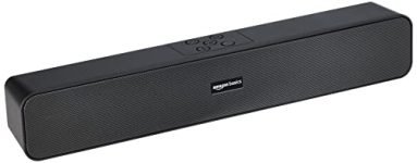 amazon basics Bluetooth Speaker 5.0 Soundbar with 16W RMS, 2000mAh Battery, Upto 19 Hrs Playtime Aux/USB Port (Black)