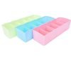 Go Hooked 5-Grid Plastic Storage Box Drawer Socks Organizer (Set of 3, Multicolour)