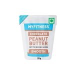 MYFITNESS Trial Sample Pack – Chocolate Smooth Peanut Butter, 1 x 20g Sachet | Tasty & Healthy Nut Butter Spread | Vegan | Dark Chocolate | Cholesterol Free, Gluten Free | Zero Trans Fat