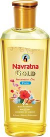 Navratna Gold Ayurvedic Cool Oil|Non Sticky & Non Greasy|With Almonds Hair Oil(500 Ml)