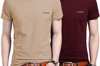 Eyebogler Regular Fit Solid Men’S Cotton T-Shirt (L-T366Hs-Km-Wm)-Pack Of 2
