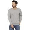 VIMAL JONNEY Fleece Round Neck Sweatshirt for Men-(SW_RN_MLG_01-L) Grey Melange
