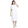 CREEVA Everyday Terry Unisex Bathrobe Collection With kimono collar and 1 Pocket,Half Sleeve Bath Robe Super Soft Light Weight, Highly Absorbent-Perfect for Gym, Shower, Spa, Hotel, Nightwear, Gift, Free Size – White