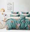 Cortina 144 Tc 100% Microfiber Printed Double Bedsheet Set With Two Pillow Case | Queen Sheet Set|Breathable And Skin Friendly| (90X100 Inches, Floral – Aqua)