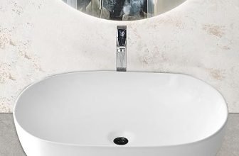 Bonkaso Ceramica Bathroom Basin Designer Glossy Finish Table Top Ceramic Wash Basin605 X 425 X 140 Mm (24 X17) 14 Kg(Cosmo3034)