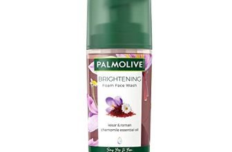 Palmolive Brightening Foam Face Wash, With Kesar And Roman Chamomile Essential Oil, Suits All Skin Types (100Ml)