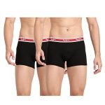 Pepe Jeans Innerwear Men’s Cotton Trunks (Pack of 2) (CLT03-02_BLACK_Black_80-85_BLACK_85 CM)