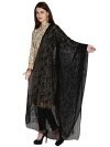 DUPATTA BAZAAR Woman’s Black Embrodiered Chiffon dupatta