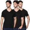 Oobani Men’S Solid Regular Fit Tshirt&Polo (Ob1W21Mhk088_Allblack S)