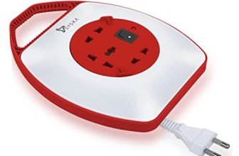 Syska Ssk-Pw-0302A-Wr Power Wheel With Surge Protection, Strong Abs Material Body, 4 Meter Long (White-Red)