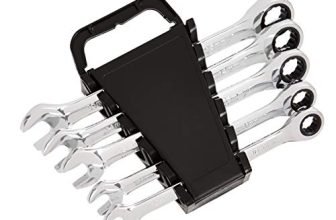 Amazon Basics Ratcheting Wrench Set – Metric, 5-Piece