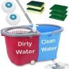 V-Mop Ultra Double Bucket Spin Mop – 360 Degree Self Dry Twin Magic Cleaning Floor Mop Set For Home & Office-Ut38