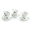 Cello Imperial King Cup & Saucer 130 Ml | Home And Kitchen Decor Items | Cups, Mugs And Saucer For Kitchen | Coffee Cup And Saucer Set | 6 Units | Bamboo Groove, Green