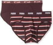 Puma Men’S Cotton Classic Regular Solid Briefs (Pack Of 2) (67648302 Fudge_2Xl)