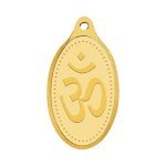 Whp Jewellers 24Kt (999) 2 Gram Om Yellow Gold Om Pendant