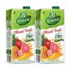B Natural Mixed Fruit, Goodness of fiber, Rich in Vitamin C & E, Made with 100% Indian Fruit and 0% Concentrate, 1 litre (Pack of 2)