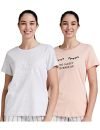 Amazon Brand – Eden & Ivy Women’S Solid Regular T-Shirt (Pack Of 2) (Eniss22Wte501_Pink & Grey Xs)