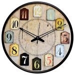 Zoliva Wall Clock 12″ Silent Quartz Decorative Latest Wall Clock Non-Ticking Classic Clock Battery Operated Round Easy to Read for Room/Home/Kitchen/Bedroom/Office/School (Beige)