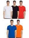 Joshua Tree Men’s Plain Regular fit T-Shirt (Pack of 5) (WRBNBO-16_Multicolour XL)