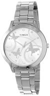 TIMEX TW000T606 Stainless Steel Analog Women’s Watch (Silver Dial Silver Colored Strap)