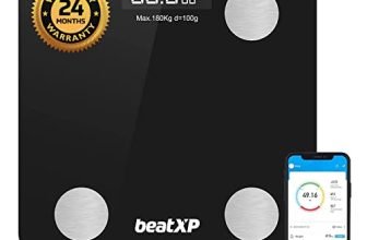 Beatxp Smart Bluetooth Bmi Weight Machine For Body Weight With 12 Essential Body Parameters, Wireless Body Composition Scale With Easy App Sync