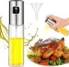 Olive Oil Sprayer with Funnel for Cooking Food-Grade Glass Oil Spray Bottle Oil Graduated Mister Dispenser for Cooking Air Fryer BBQ Salad Kitchen Baking (Multicolour)
